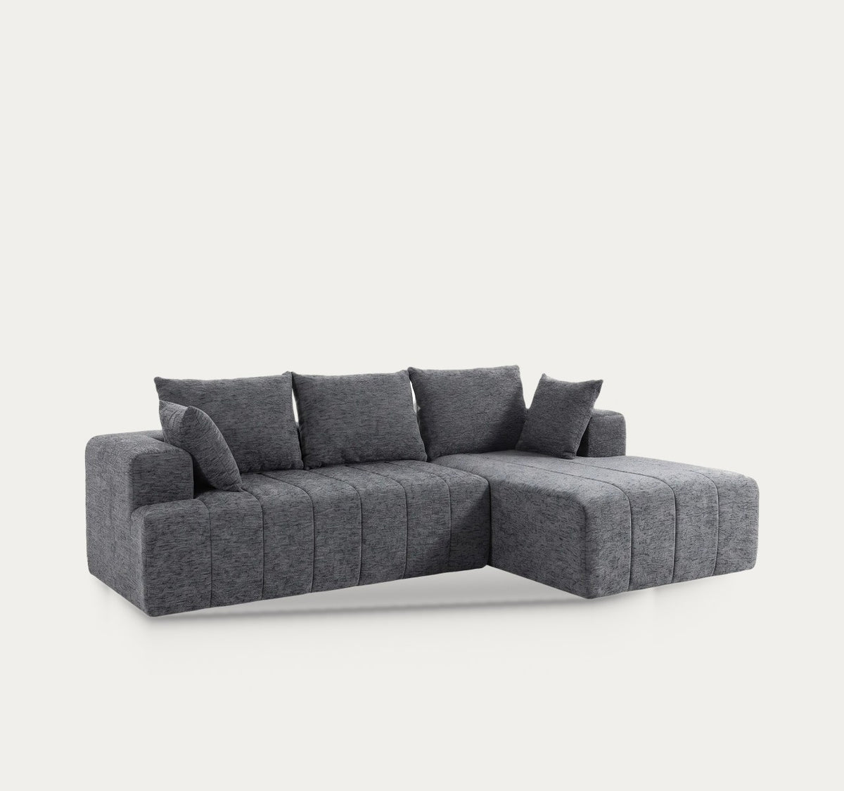 Archipel en Gris ardoise, canapé d'angle modulable, sur fond clair