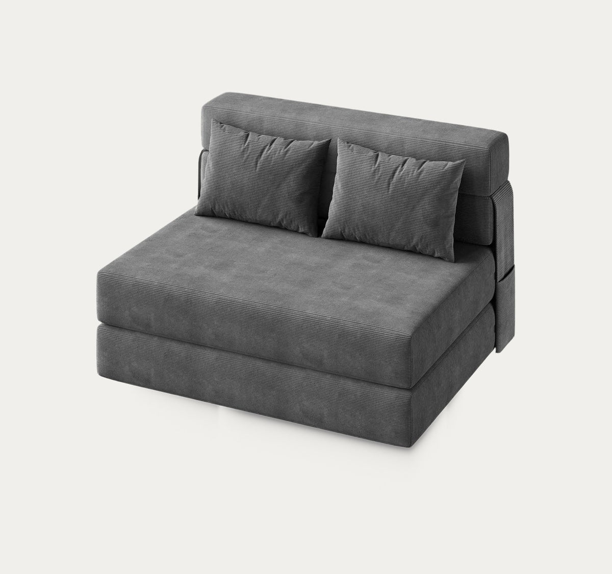 Hamac en Gris anthracite, chauffeuse 2 places, sur fond clair
