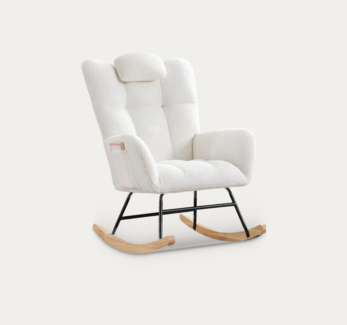 Valse en Crème vanille, fauteuil à bascule, sur fond clair